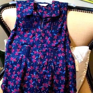 Pin tuck lace tank medium Marrakesh